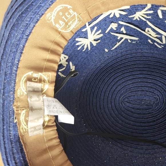 Hatch Blue Rafia Embroidered Fedora - Picture 7 of 7